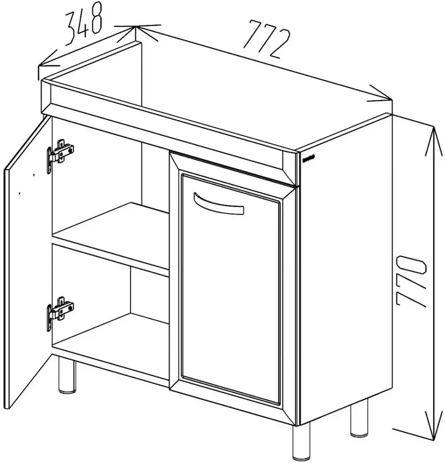 Dulap sub lavoar Bayro Allure 800 (White)