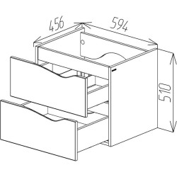 Dulap sub lavoar Bayro Altis 600 (White) Thumb