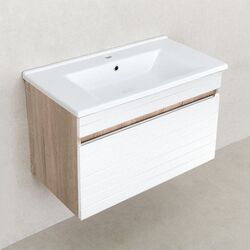 Dulap sub lavoar Bayro Avanti Atria 750 (White Matte/Sonoma Oak) Thumb
