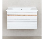 Dulap sub lavoar Bayro Avanti Atria 750 (White Matte/Sonoma Oak)