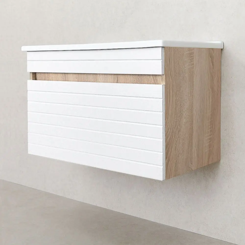 Dulap sub lavoar Bayro Avanti Atria 750 (White Matte/Sonoma Oak)