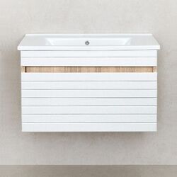 Dulap sub lavoar Bayro Avanti Atria 750 (White Matte/Sonoma Oak)