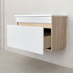 Dulap sub lavoar Bayro Avanti Atria 750 (White Matte/Sonoma Oak) Thumb