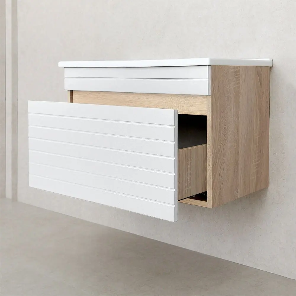 Dulap sub lavoar Bayro Avanti Atria 750 (White Matte/Sonoma Oak)