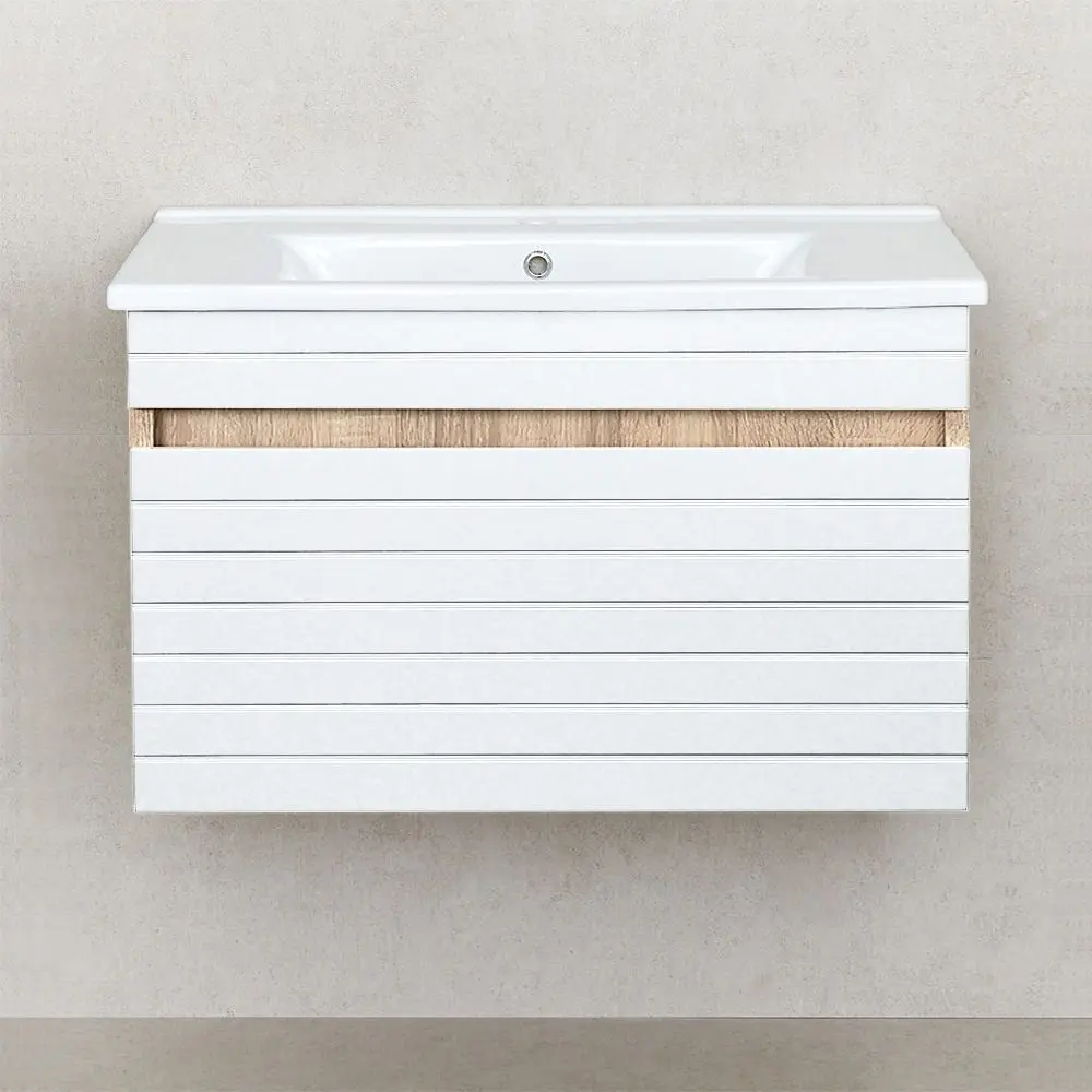 Dulap sub lavoar Bayro Avanti Atria 750 (White Matte/Sonoma Oak)