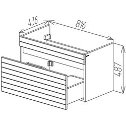 Dulap sub lavoar Bayro Avanti Atria 850 (Light Grey/Sonoma Oak) Thumb