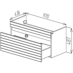 Dulap sub lavoar Bayro Avanti Atria/Soft 1000 (Light Grey/Sonoma Oak) Thumb