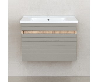 Dulap sub lavoar Bayro Avanti Atria/Soft 650 (Light Grey/Sonoma Oak)