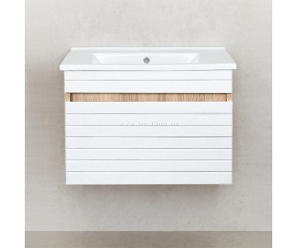 Dulap sub lavoar Bayro Avanti Atria/Soft650 (White Matte/Sonoma Oak)