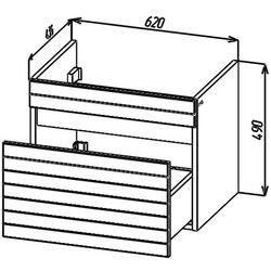 Шкаф под умывальник Bayro Avanti Atria/Soft 650 (White Matte/Sonoma Oak) Thumb