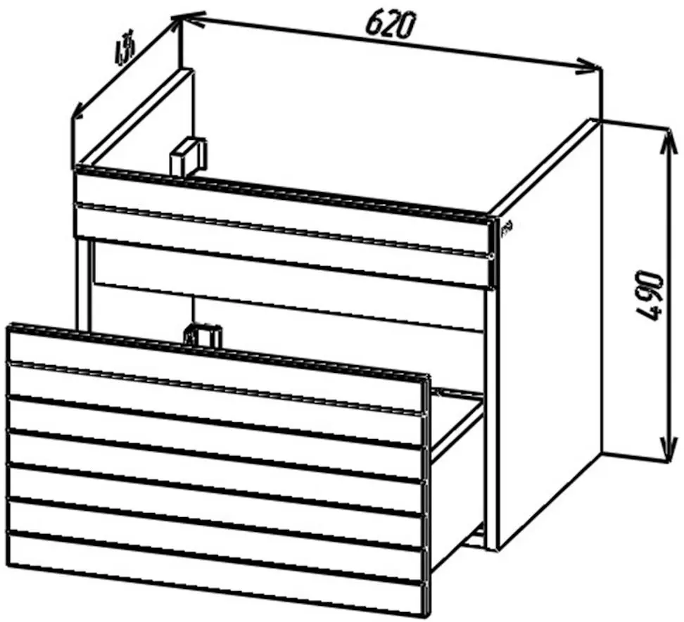 Шкаф под умывальник Bayro Avanti Atria/Soft 650 (White Matte/Sonoma Oak)