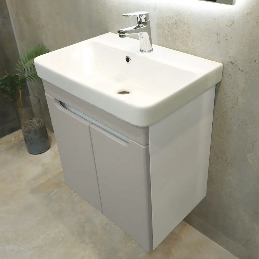 Dulap sub lavoar Bayro Damat Luxor 550 (Light Grey)