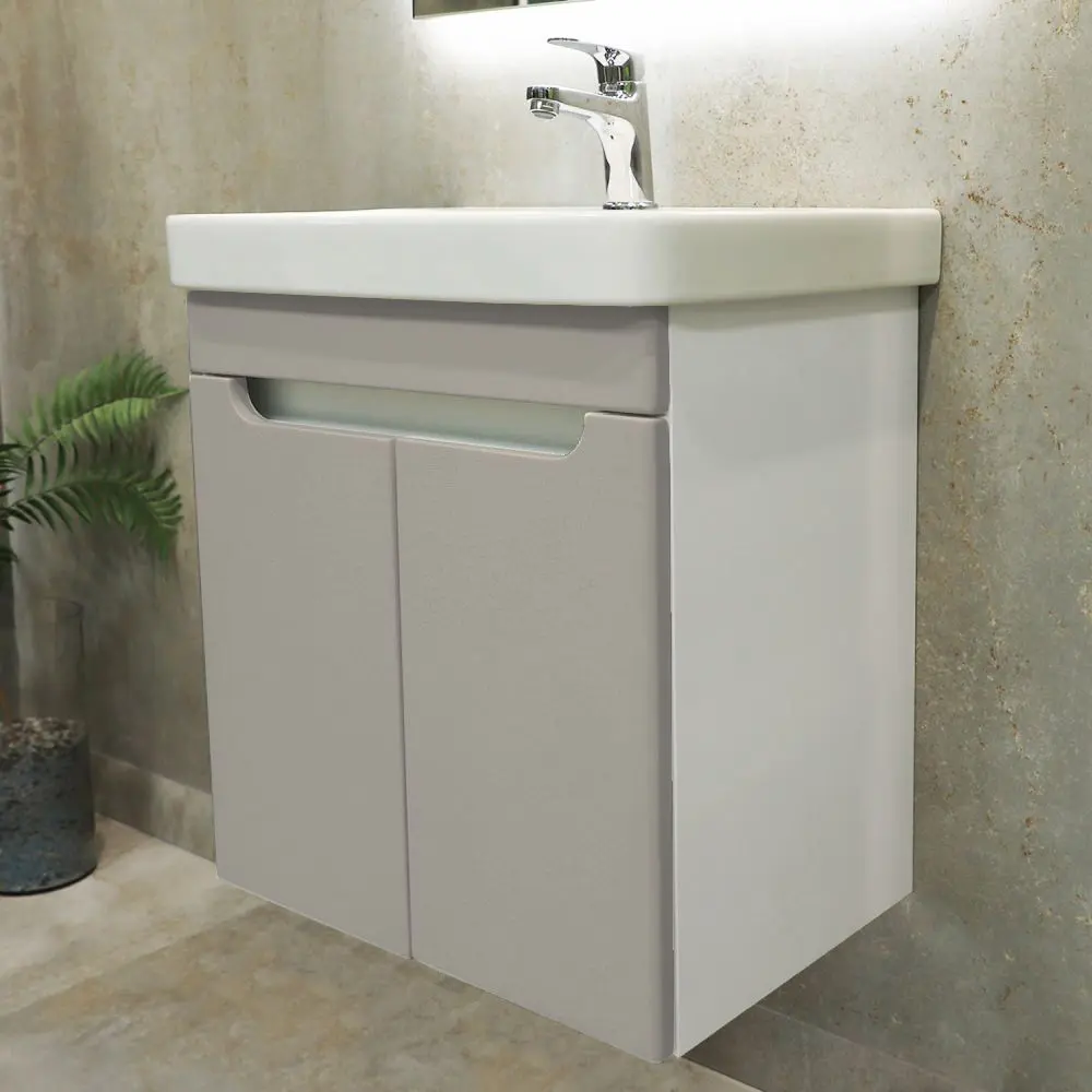 Dulap sub lavoar Bayro Damat Luxor 550 (Light Grey)