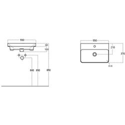 Dulap sub lavoar Bayro Damat Luxor 550 (Light Grey) Thumb