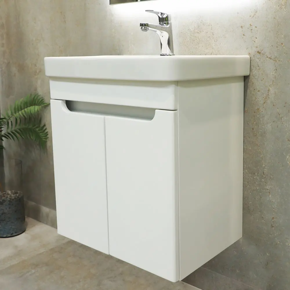 Dulap sub lavoar Bayro Damat Luxor 550 (White Matte)