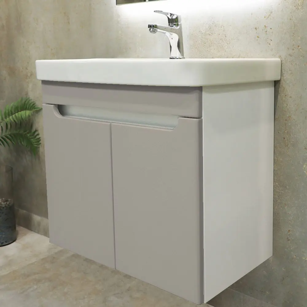 Dulap sub lavoar Bayro Damat Luxor 700 (Light Grey)