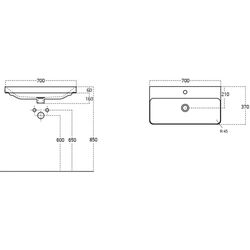 Dulap sub lavoar Bayro Damat Luxor 700 (White Matte) Thumb