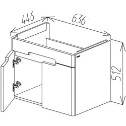 Dulap sub lavoar Bayro Denver Soft 650 (Grey) Thumb