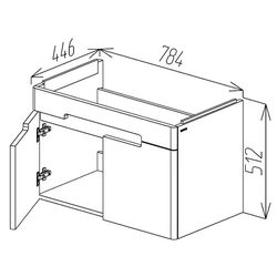 Dulap sub lavoar Bayro Denver Soft 800 (Grey) Thumb