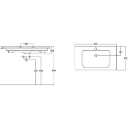 Dulap sub lavoar Bayro Denver Soft 800 (Grey) Thumb