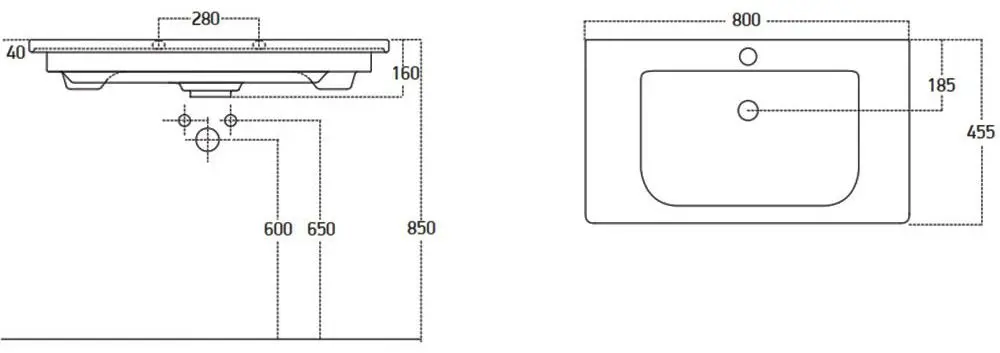 Dulap sub lavoar Bayro Denver Soft 800 (Grey) - 3