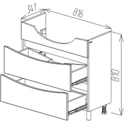 Dulap sub lavoar Bayro Elara 860 (White) Thumb