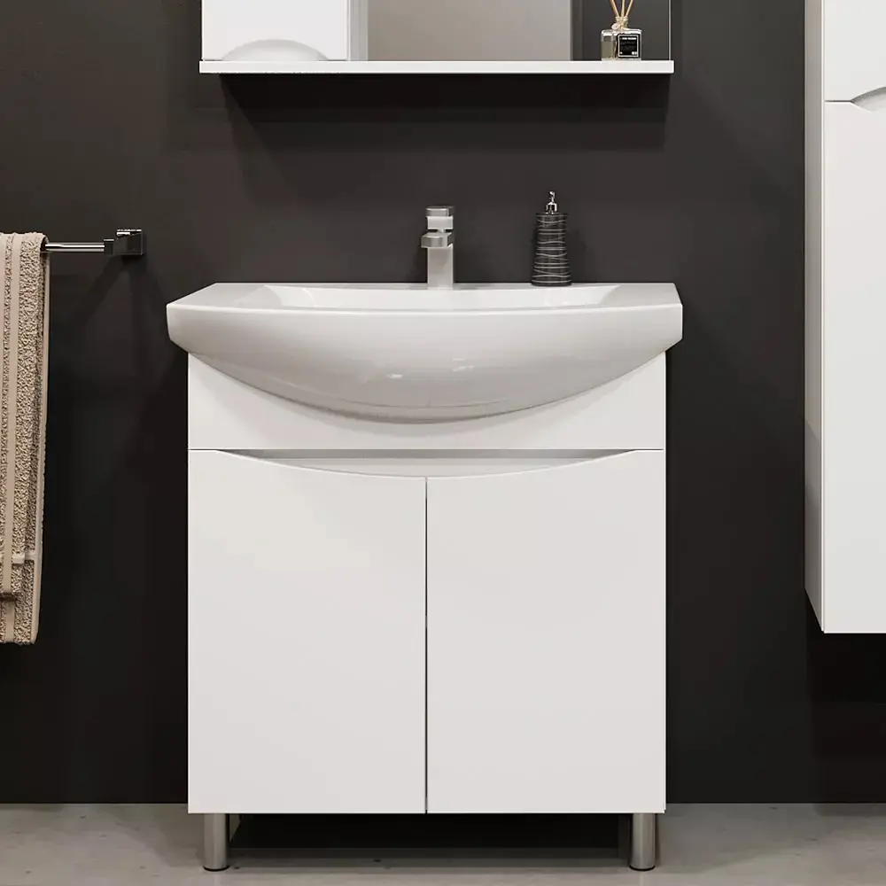 Dulap sub lavoar Bayro Elara Duo 750 (White)