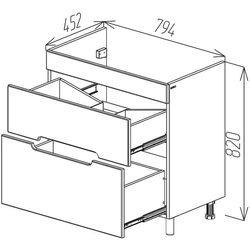 Шкаф под умывальник Bayro Etna 800 Thumb