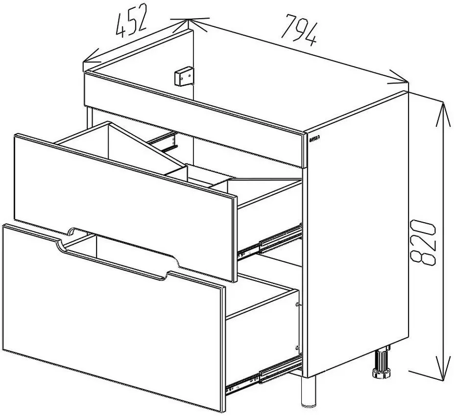 Шкаф под умывальник Bayro Etna 800