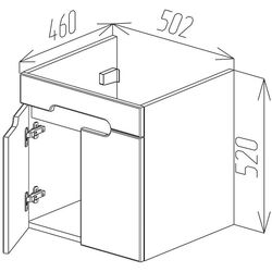 Dulap sub lavoar Bayro Etna Duo 500 Thumb