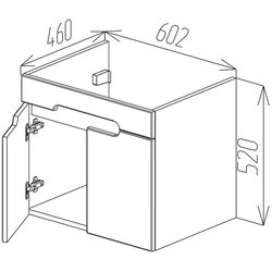 Dulap sub lavoar Bayro Etna Duo 600 Thumb