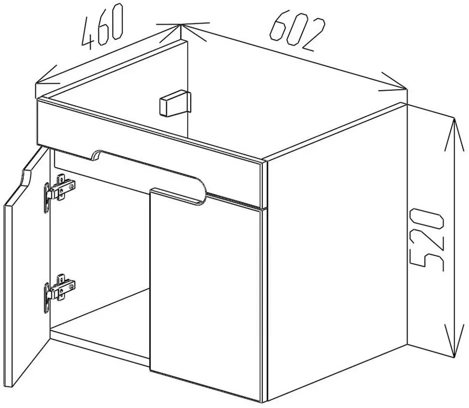 Dulap sub lavoar Bayro Etna Duo 600