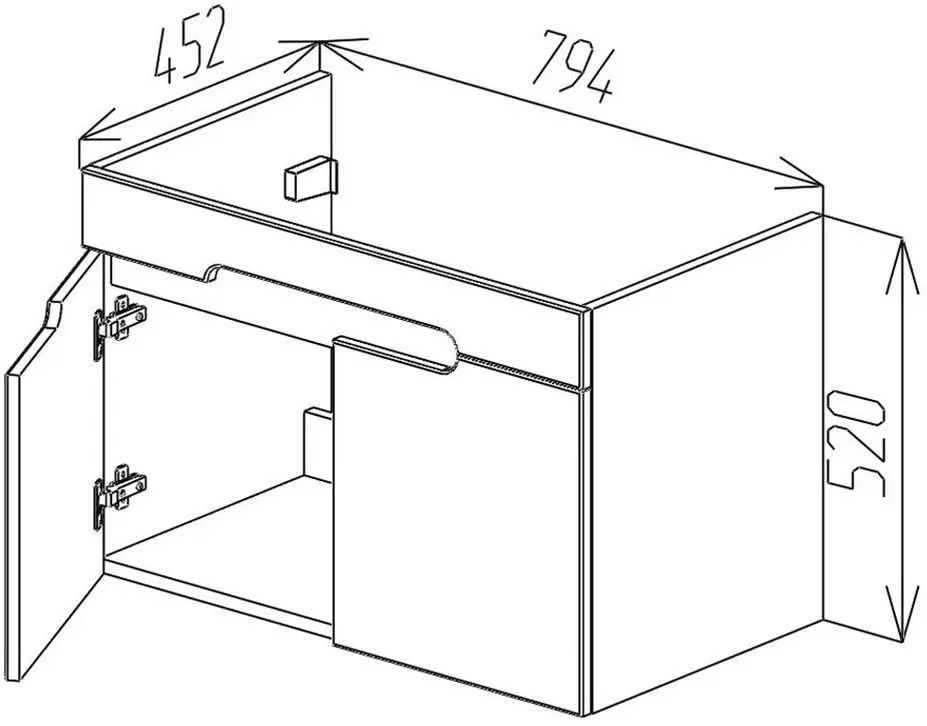 Dulap sub lavoar Bayro Etna Duo 800