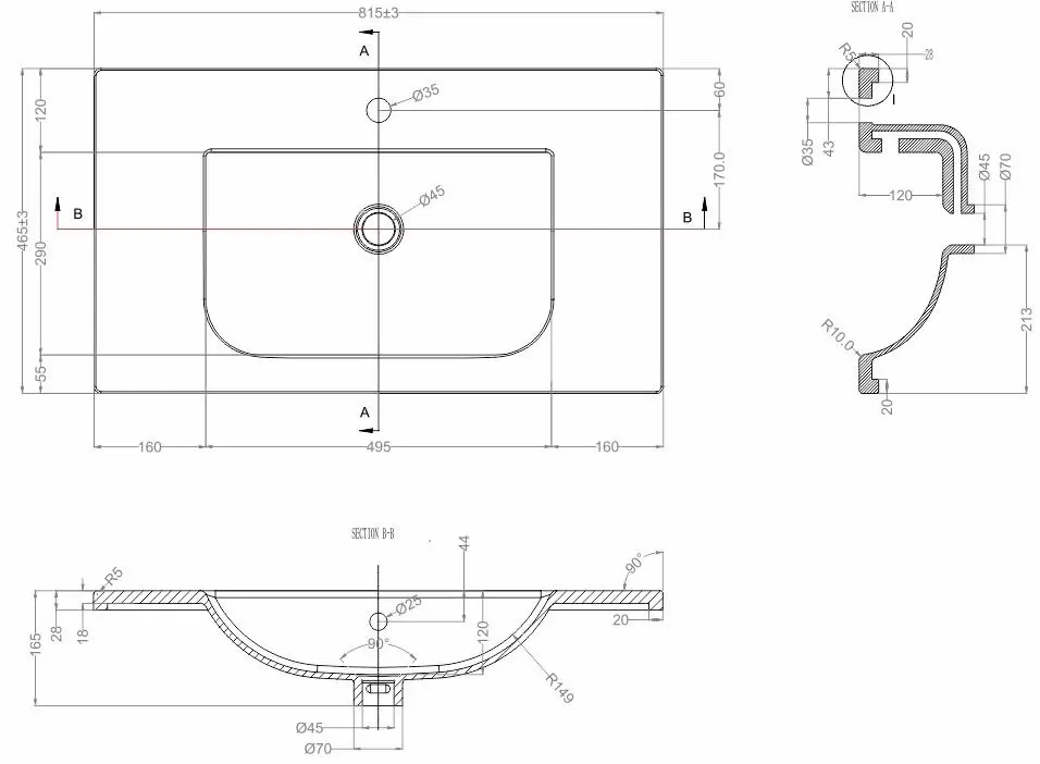Dulap sub lavoar Bayro Etna Duo 800