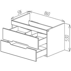 Dulap sub lavoar Bayro Etna Eden F1 860 (White Matte) Thumb
