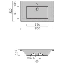 Dulap sub lavoar Bayro Etna Eden F1 860 (White Matte) Thumb
