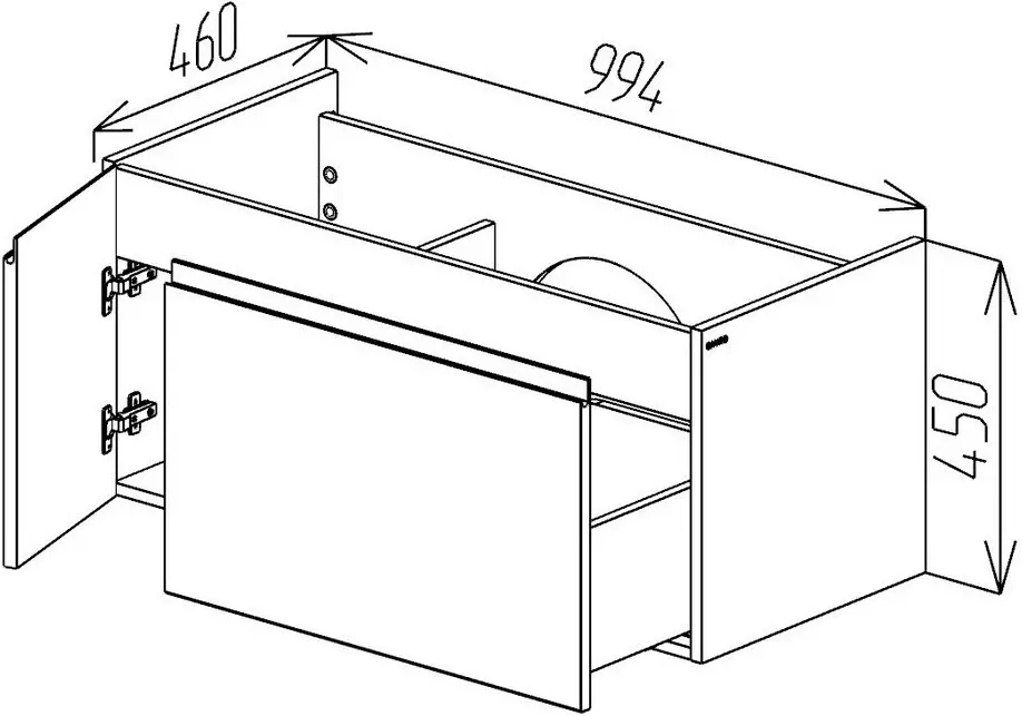 Шкаф под умывальник Bayro Formal 1000 (White)