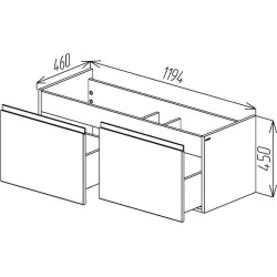 Dulap sub lavoar Bayro Formal 1200 (White) Thumb