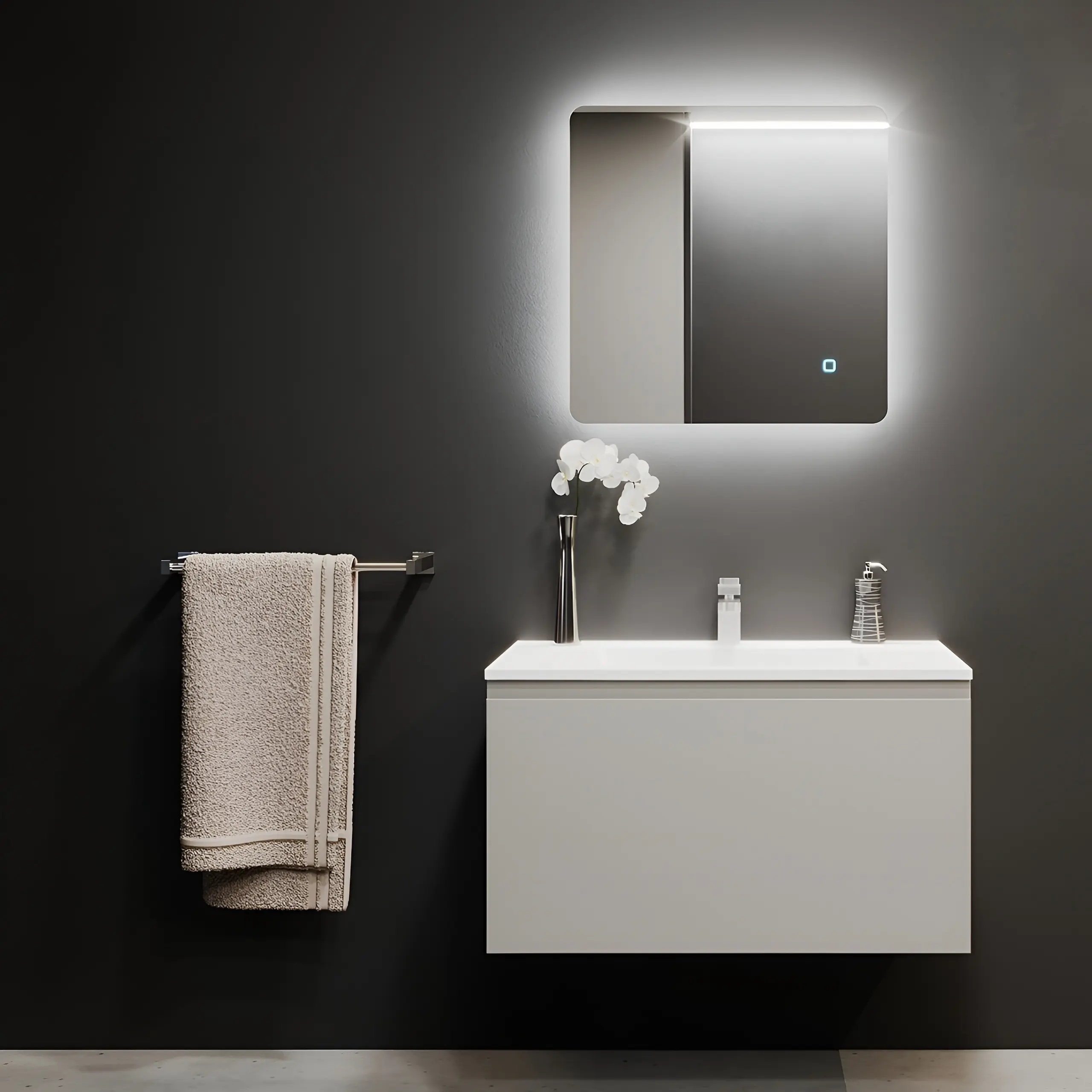 Dulap sub lavoar Bayro Formal 600 (Light Grey)