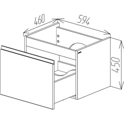 Шкаф под умывальник Bayro Formal 600 (White) Thumb