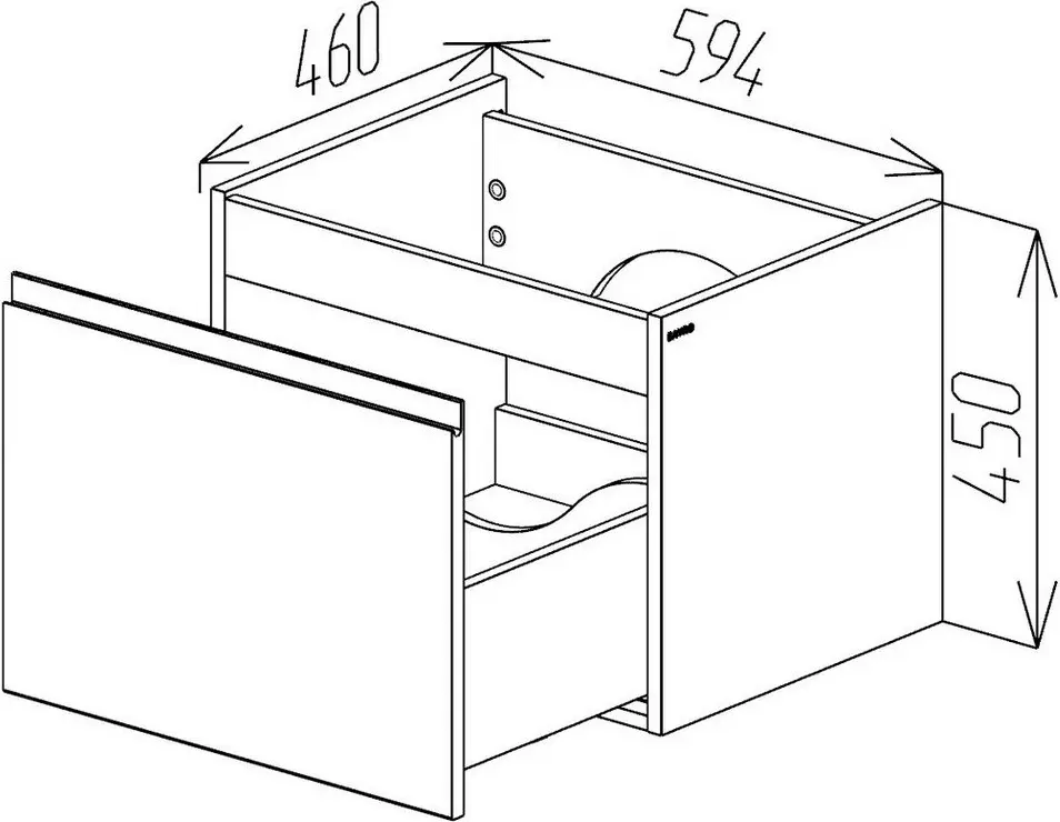 Шкаф под умывальник Bayro Formal 600 (White)