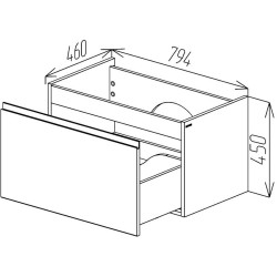 Dulap sub lavoar Bayro Formal 800 (White) Thumb