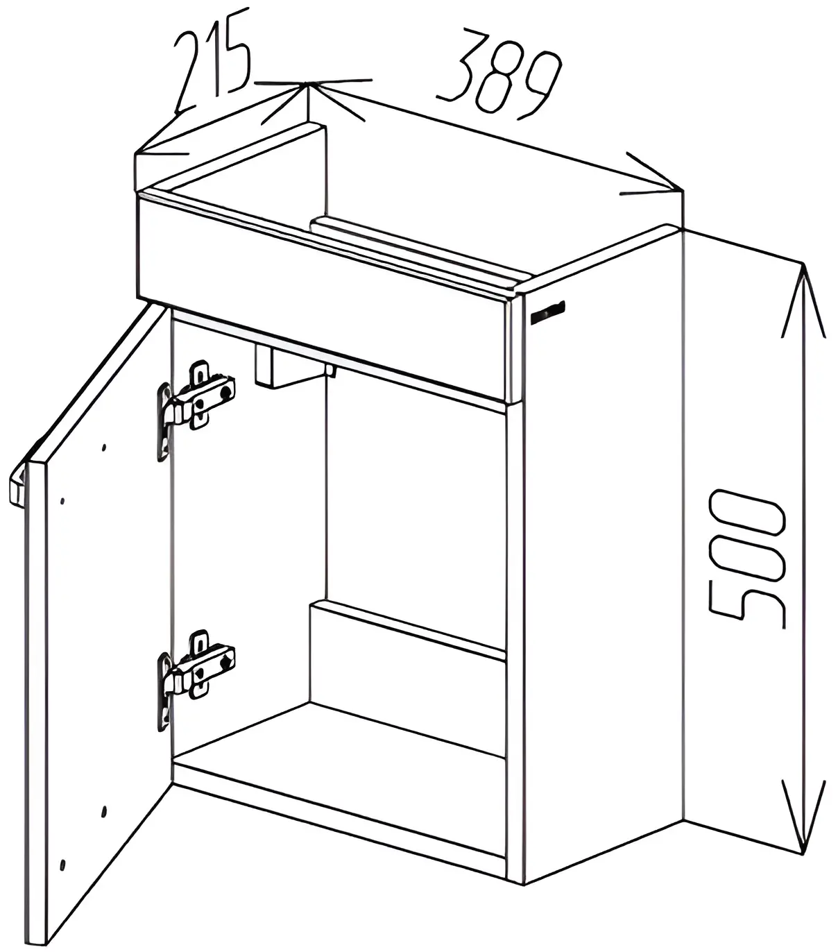 Dulap sub lavoar Bayro Larra 400 (White)