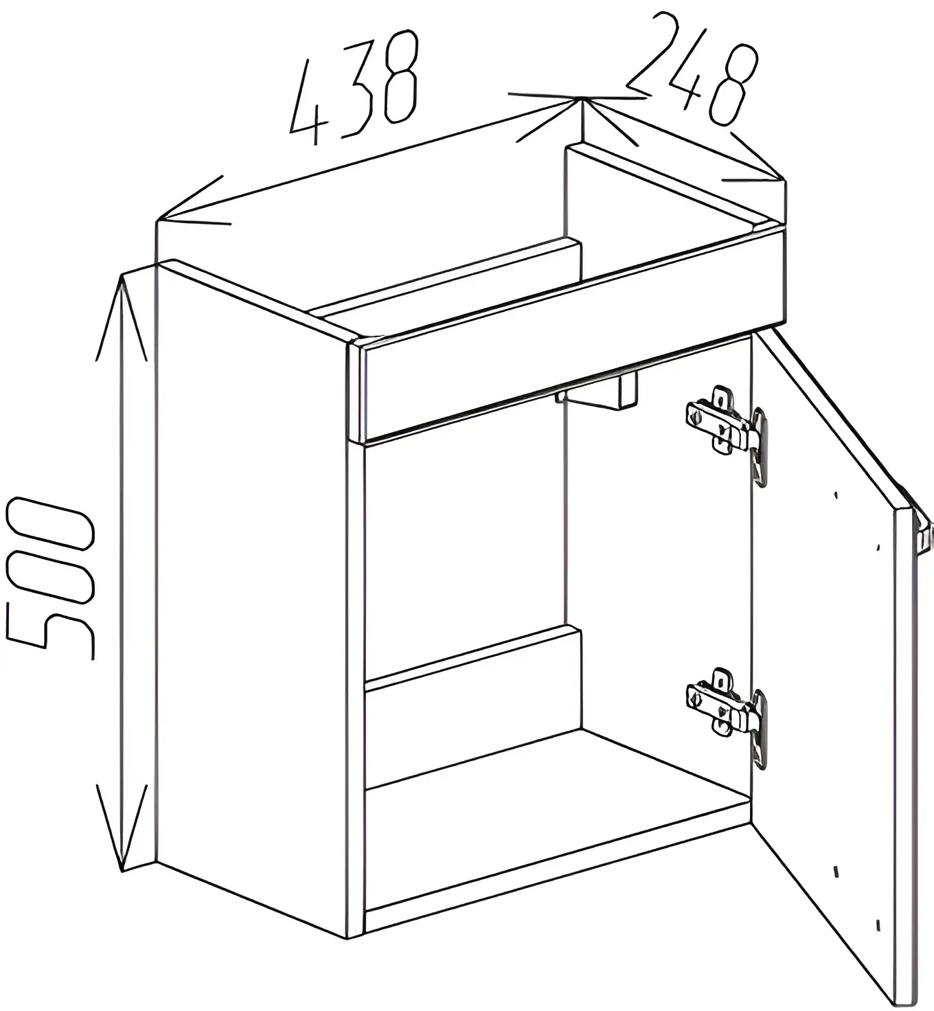 Dulap sub lavoar Bayro Larra 450 (White)