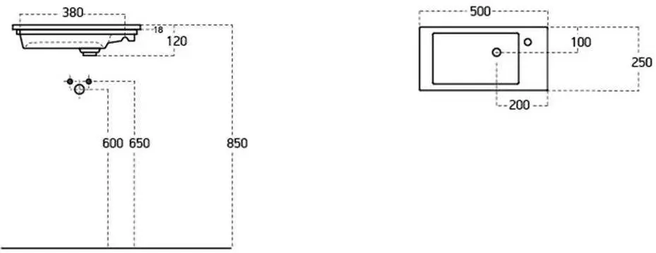Dulap sub lavoar Bayro Mono 500 (Grey Stone)