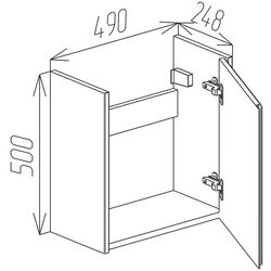 Dulap sub lavoar Bayro Mono 500 (White Matte) Thumb