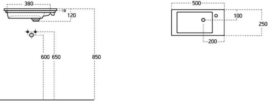Dulap sub lavoar Bayro Mono 500 (White Matte)