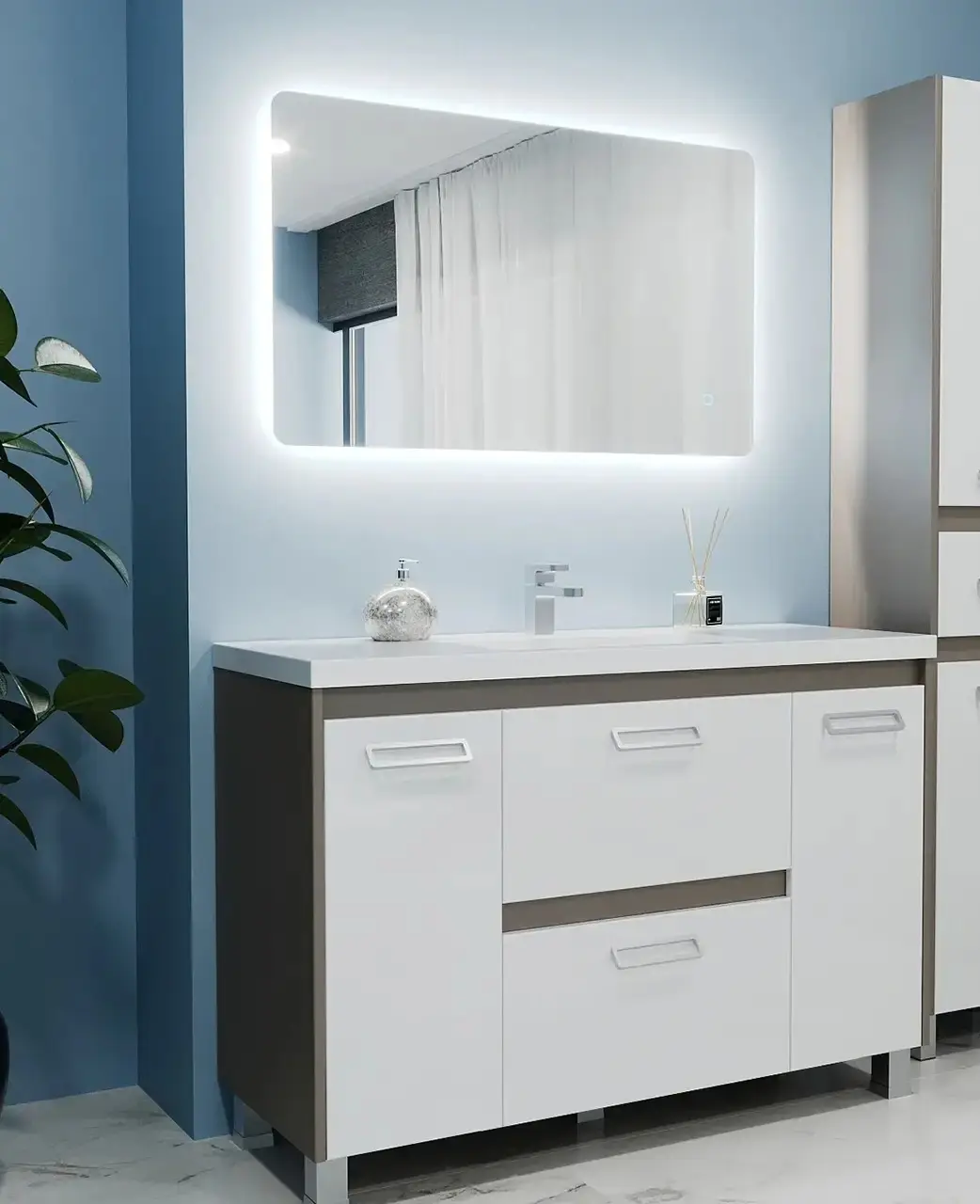 Dulap sub lavoar Bayro Montana 1200 (Gray Stone)