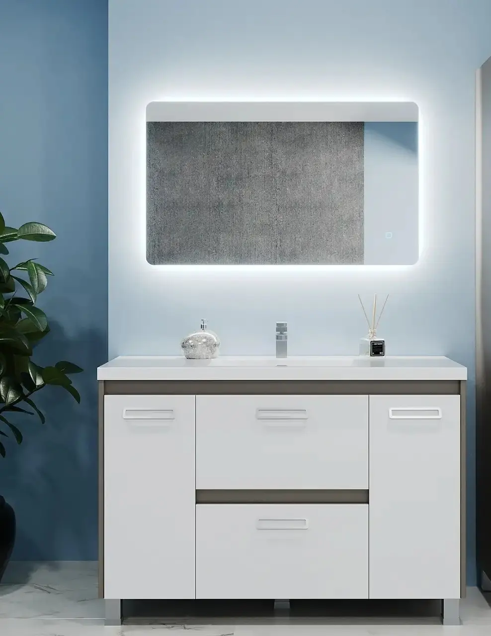 Dulap sub lavoar Bayro Montana 1200 (Gray Stone)