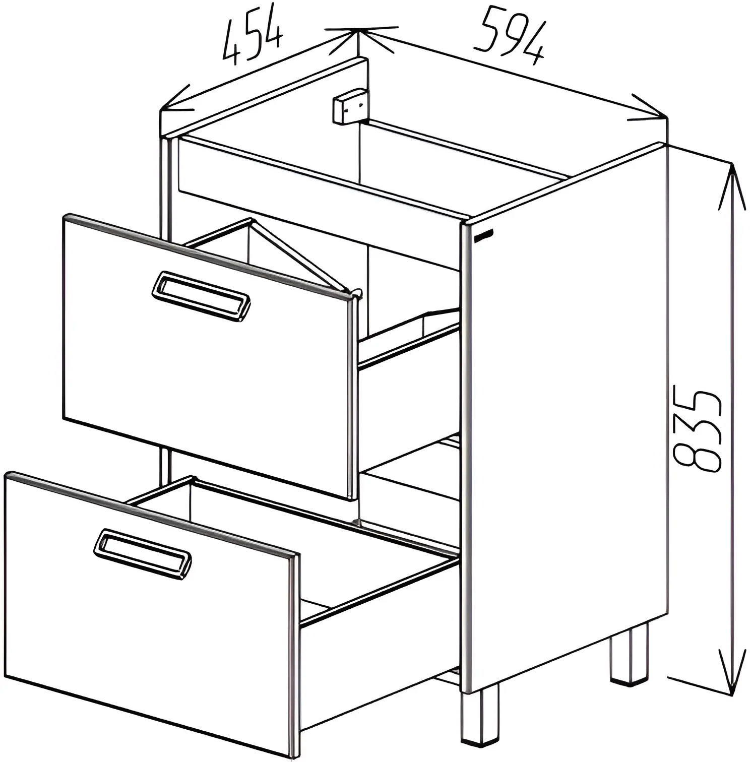 Шкаф под умывальник Bayro Montana 600 (Gray Stone)